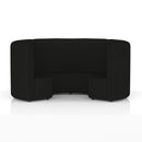 Dynamic Mawsley Modular Seating Set with high back circular booth, featuring plush upholstery and modern design seating.