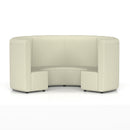Dynamic Mawsley modular seating set featuring a high back circular booth with plush upholstery and modern design.