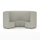 Dynamic Mawsley Modular Seating Set with high back circular booth, featuring plush upholstery and modern design.