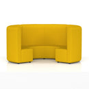 Dynamic Mawsley Modular Seating Set with high back circular booth, featuring plush upholstery and modern design for versatile lounge areas.