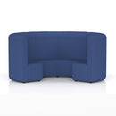 Dynamic Mawsley Modular Seating Set with high back circular booth, featuring plush upholstery and modern design.