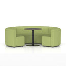 Dynamic Mawsley Modular Seating Set low back circular booth with plush cushions and modern design, ideal for versatile lounge areas.