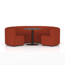 Dynamic Mawsley Modular Seating Set low back circular booth with plush upholstery and modern design, ideal for stylish lounge areas.