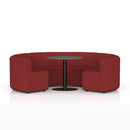 Dynamic Mawsley Modular Seating Set with low back circular booth, featuring plush cushions and modern design.