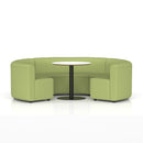 Dynamic Mawsley Modular Seating Set low back circular booth with plush cushions and modern design, ideal for stylish lounge areas.