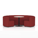 Dynamic Mawsley Modular Seating Set low back circular booth with plush cushions and modern design, ideal for stylish lounge areas.