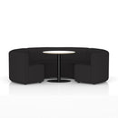 Dynamic Mawsley Modular Seating Set with low back circular booth, featuring comfortable cushions and modern design.