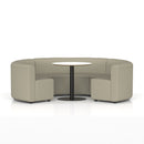 Dynamic Mawsley Modular Seating Set low back circular booth with plush cushions and modern design for versatile lounge areas.
