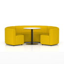 Dynamic Mawsley Modular Seating Set low back circular booth with plush upholstery and modern design, ideal for stylish lounge areas.