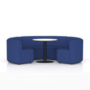 Dynamic Mawsley Modular Seating Set low back circular booth with comfortable cushions and sleek design for versatile lounge areas.