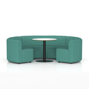 Dynamic Mawsley Modular Seating Set low back circular booth with plush cushions and modern design, ideal for stylish lounge areas.