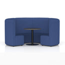 Dynamic Mawsley Modular Seating Set high back circular booth with plush cushions and modern design, perfect for stylish lounge areas.