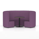 Dynamic Mawsley Modular Seating Set with high back circular booth, featuring plush upholstery and modern design.