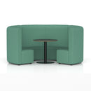 Dynamic Mawsley Modular Seating Set with high back circular booth, featuring plush upholstery and modern design for stylish seating.