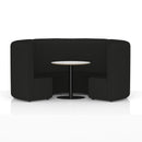 Dynamic Mawsley Modular Seating Set with high back circular booth, featuring plush upholstery and modern design.