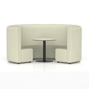 Dynamic Mawsley Modular Seating Set high back circular booth with plush cushions and modern design, ideal for stylish lounge areas.
