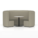 Dynamic Mawsley Modular Seating Set with high back circular booth, featuring plush upholstery and modern design.