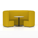 Dynamic Mawsley Modular Seating Set high back circular booth with plush upholstery and modern design for versatile lounge areas.