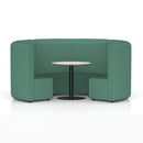 Dynamic Mawsley Modular Seating Set with high back circular booth, featuring plush upholstery and modern design for stylish seating.