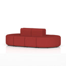 Dynamic Mawsley Modular Seating Set with low-back design, 8-seater capsule island, featuring stylish and comfortable outdoor furniture.