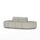 Dynamic Mawsley modular seating set with low-back 8-seater capsule island, featuring contemporary outdoor lounge furniture.