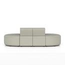 Dynamic Mawsley modular seating set with low back 8-seater capsule island, featuring modern outdoor lounge furniture.