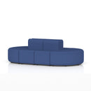 Dynamic Mawsley Modular Seating Set with low back 8-seater capsule island, featuring modern outdoor lounge furniture.
