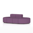 Dynamic Mawsley modular seating set with low back 8-seater capsule island, featuring contemporary outdoor lounge furniture.