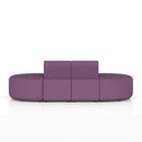 Dynamic Mawsley Modular Seating Set with low back, 8-seater capsule island, featuring modern outdoor lounge furniture.