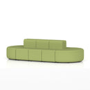 Dynamic Mawsley Modular Seating Set low back 10-seater capsule island with cushioned seats and modern design.