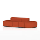 Dynamic Mawsley modular seating set with low-back 10-seater capsule island, featuring plush cushions and modern design.