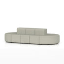 Dynamic Mawsley Modular Seating Set with low back 10-seater capsule island, showing sleek, modern outdoor lounge furniture arrangement.