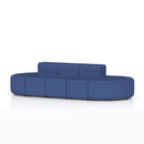 Dynamic Mawsley Modular Seating Set with low back design, 10-seater capsule island for versatile outdoor or indoor lounge areas.