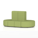 Dynamic Mawsley Modular Seating Set with high back, 8-seater capsule island, featuring modern outdoor furniture with plush cushions.