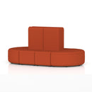 Dynamic Mawsley modular seating set with high back 8-seater capsule island, featuring plush cushions and modern outdoor furniture design.