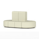 Dynamic Mawsley Modular Seating Set with high-back 8-seater capsule island, featuring plush cushions and modern design.