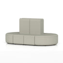 Dynamic Mawsley modular seating set with high back 8-seater capsule island, showing a stylish, comfortable outdoor lounge arrangement.