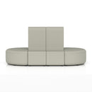 Dynamic Mawsley Modular Seating Set with high back 8-seater capsule island for stylish outdoor lounge area.