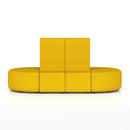 Dynamic Mawsley Modular Seating Set with high back, 8-seater capsule island, featuring plush cushions and modern design.