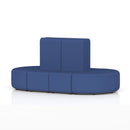 Dynamic Mawsley modular seating set with high back 8-seater capsule island, featuring plush cushions and modern design.