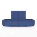 Dynamic Mawsley Modular Seating Set with high back, 8-seater capsule island, featuring modern outdoor lounge furniture.