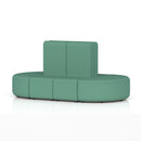 Dynamic Mawsley modular seating set with high-back 8-seater capsule island, featuring plush cushions and modern design.