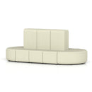 Dynamic Mawsley Modular Seating Set with high back, 10-seater capsule island, featuring modern outdoor furniture design.