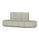 High back Mawsley modular seating set by Dynamic, 10-seater capsule island with plush cushions and modern design.