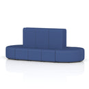 Dynamic Mawsley Modular Seating Set, high back 10-seater capsule island with plush cushions and modern design for outdoor or indoor use.
