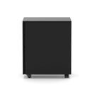 Black steel mobile pedestal with three drawers, designed for office storage, by Dynamic.