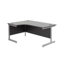 TC Office Single Upright Radial Desk - Black - NWOF
