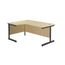 TC Office Single Upright Radial Desk - Maple - NWOF
