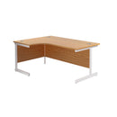 TC Office Single Upright Radial Desk - Nova Oak - NWOF