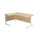 TC Office Single Upright Radial Desk - Maple - NWOF